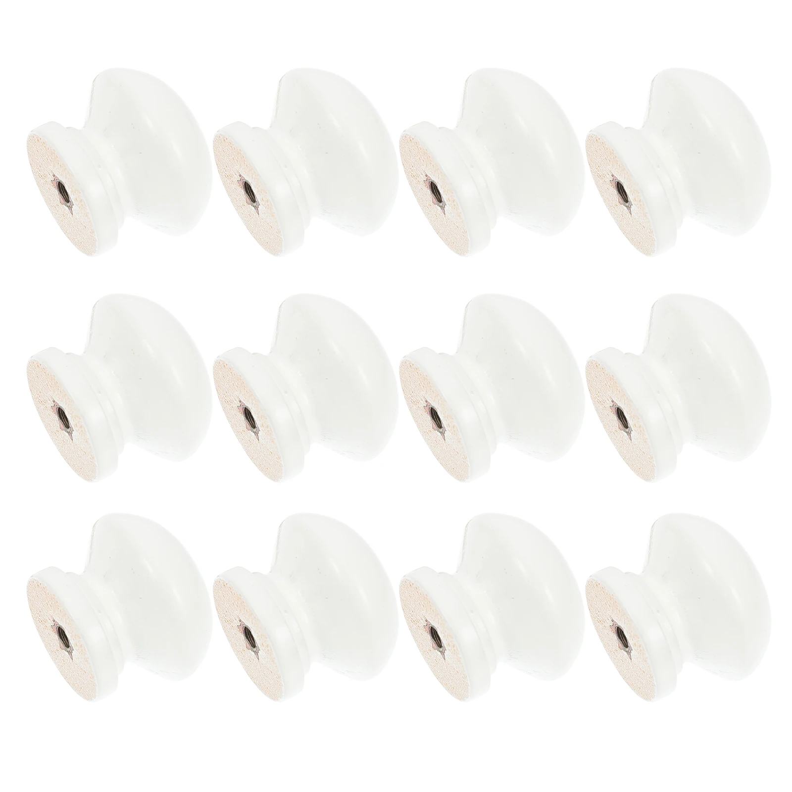 

12 Pcs Wooden Cabinet Knob Durable Safe Wear Resistant Kitchen Bedroom Living Room Cupboard Pull Handles Door Hardware
