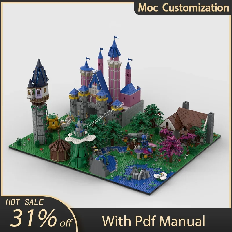 

9944pcs Moc Modular Fairy Tale World Medieval Architecture Castle Model Building Blocks Assembly Bricks Toys Kids Education Gift