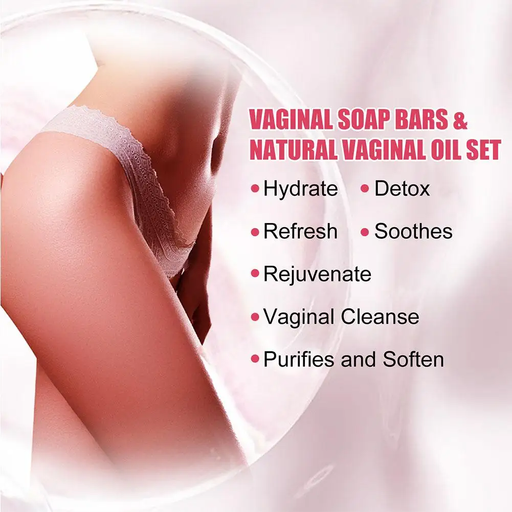Soap Bars & Natural Yoni Oil Set, Natural Yoni Oil Vaginal Wash For Women , Feminine Wash Vaginial Deodorants Ph Balance El Q6x7
