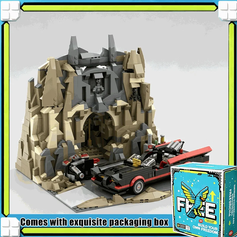 800PCS Cave Hideout And Classic Convertible Car Model Custom Building Blocks DIY Creative Assembly Puzzle Toy Desk Display Gift