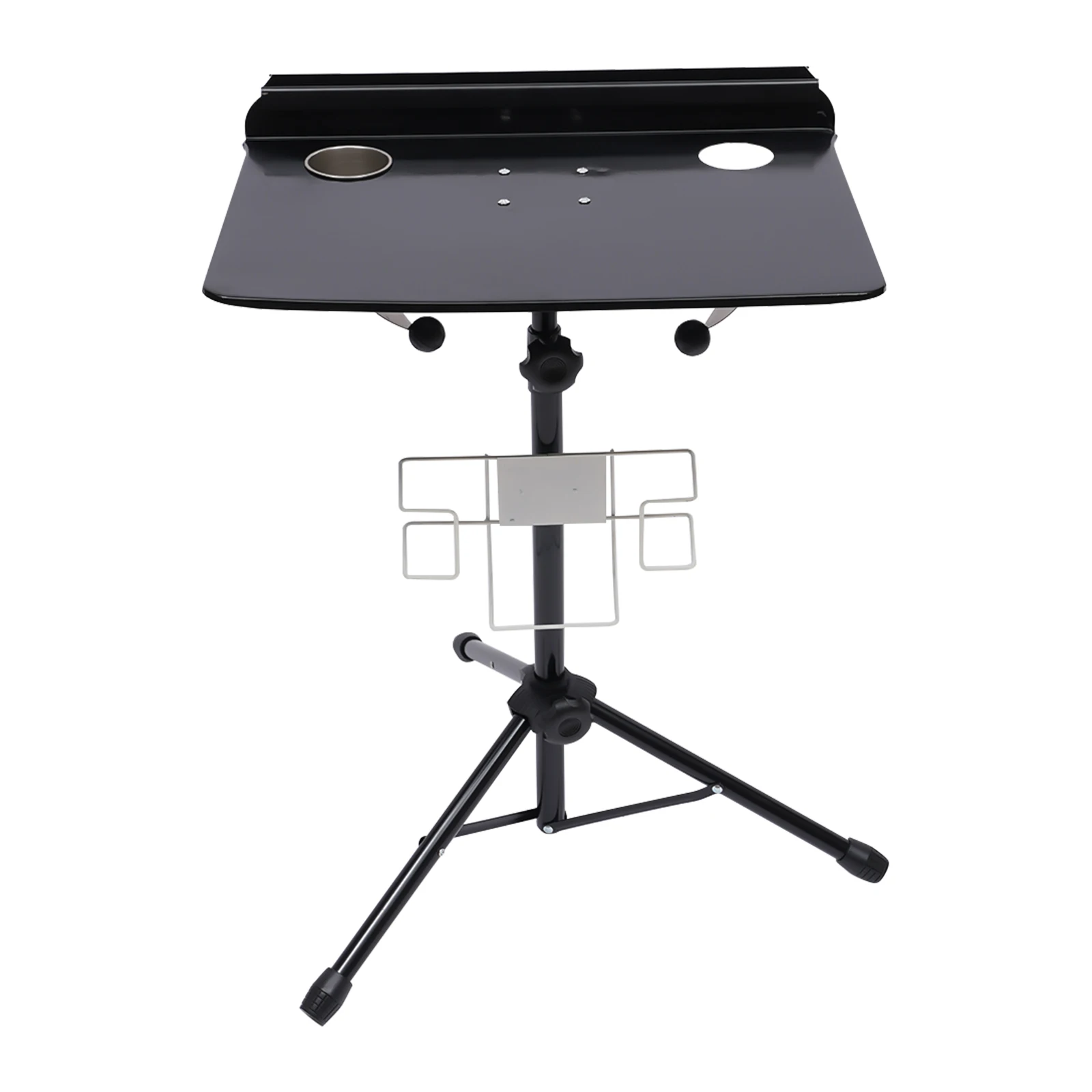 Portable Tattoo Workbench Stand Salon Tattoo Table Work-Station Tray Mobile Height Adjustable W/Retractable Tripod&Colorant Box