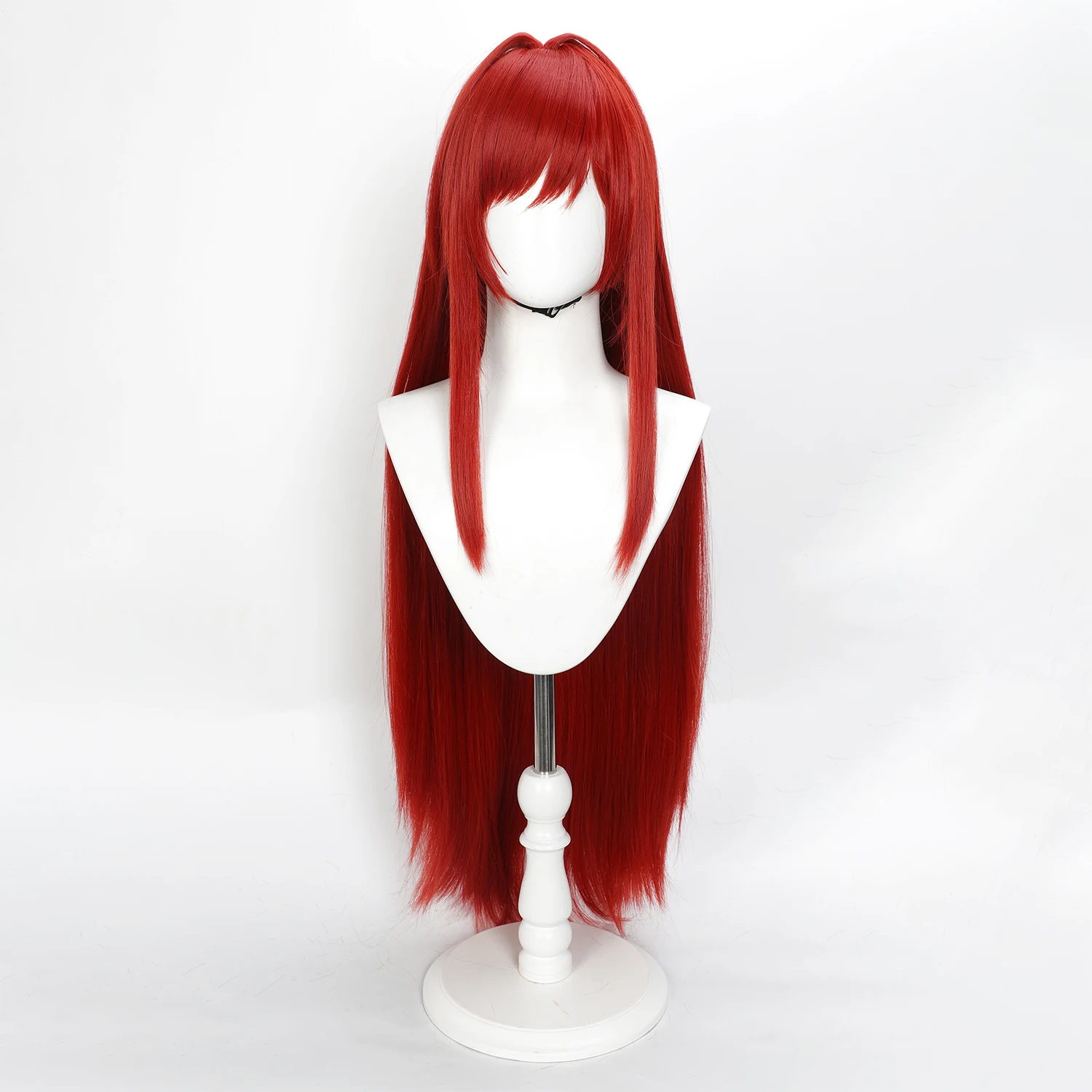 Red Long Straight Synthetic Hair for Women Halloween Party Role Play Wig 100cm NIKKE Game Cosplay Wig