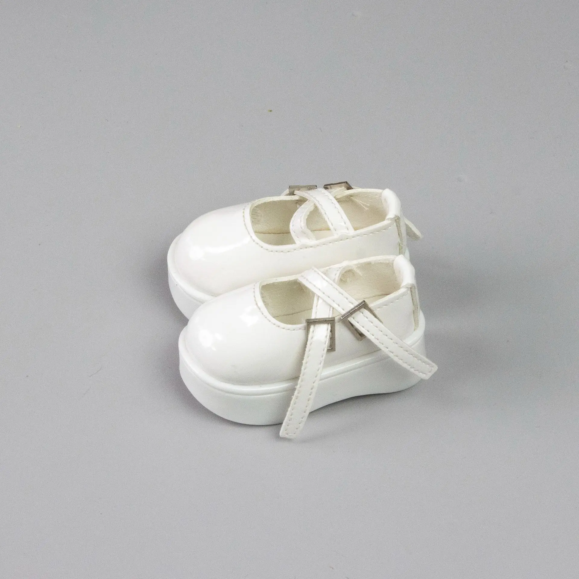 Glossy Buckle Strap Mary Jane Doll Shoes Platform Sole Fit 1/4 BJD Doll Daily DIY Dress Up Outfit Footwear Accessories