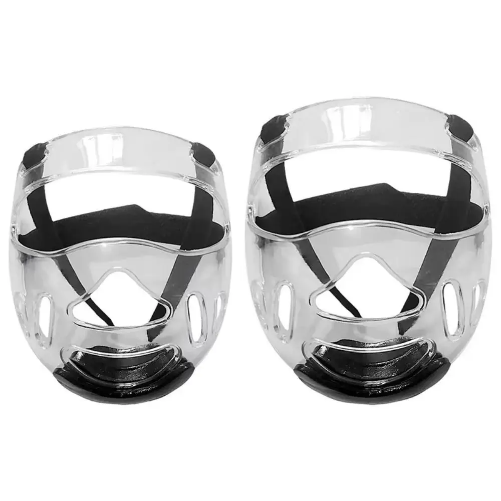 Detachable Taekwondo Face Shield EVA Foam Removable Head Protector Adjustable Shock Absorption Boxing Headgear Martial Arts
