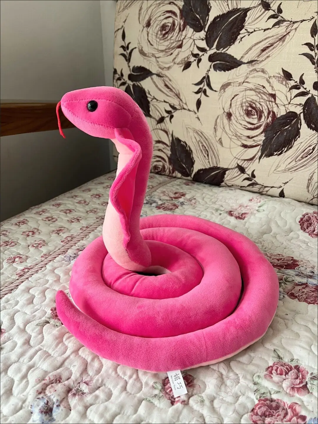 

new creative soft high quality plush hot pink snake toy gift about 26cm