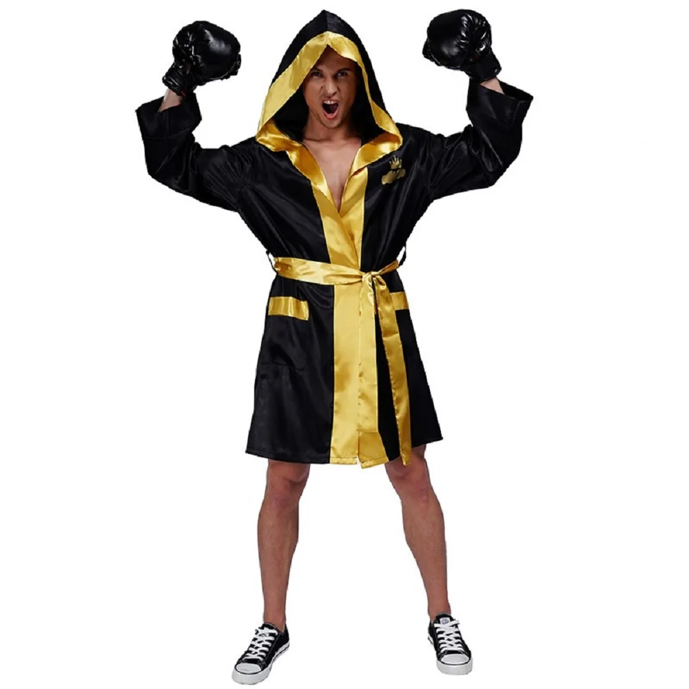 Alta qualità Boxing Winner Cosplay con cappuccio Boxer uniforme costumi per adulti festa carnevale Halloween