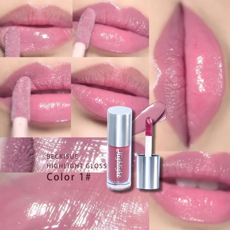 8 Colors High Glossy Mirror Lip Gloss Long Lasting Transparent Lip Glaze Deep Moisturizing Lipstick Waterproof Lip Balm Makeup