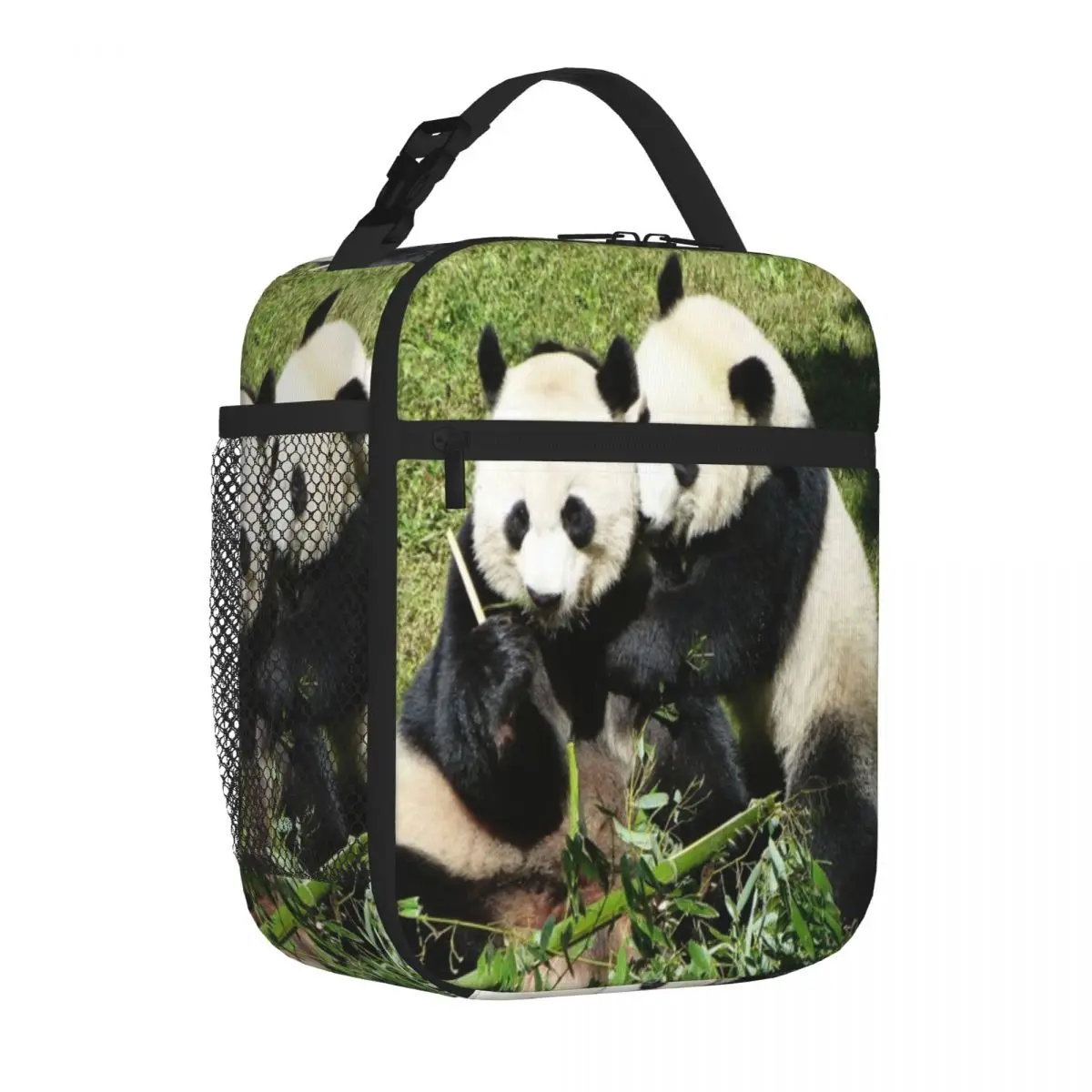 Bestselling Giant Pandas Mei Xiang And Bei Bei At The National Zoo Shoulder Style Bento Bag Teen School Portable Lunch Bag