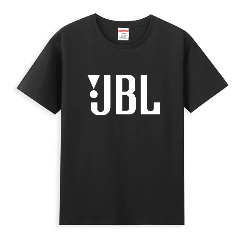 

2025 Men T Shirt Casual JBL Logo T-shirt Graphic Summer Short Sleeves 100% Cotton S-3XL