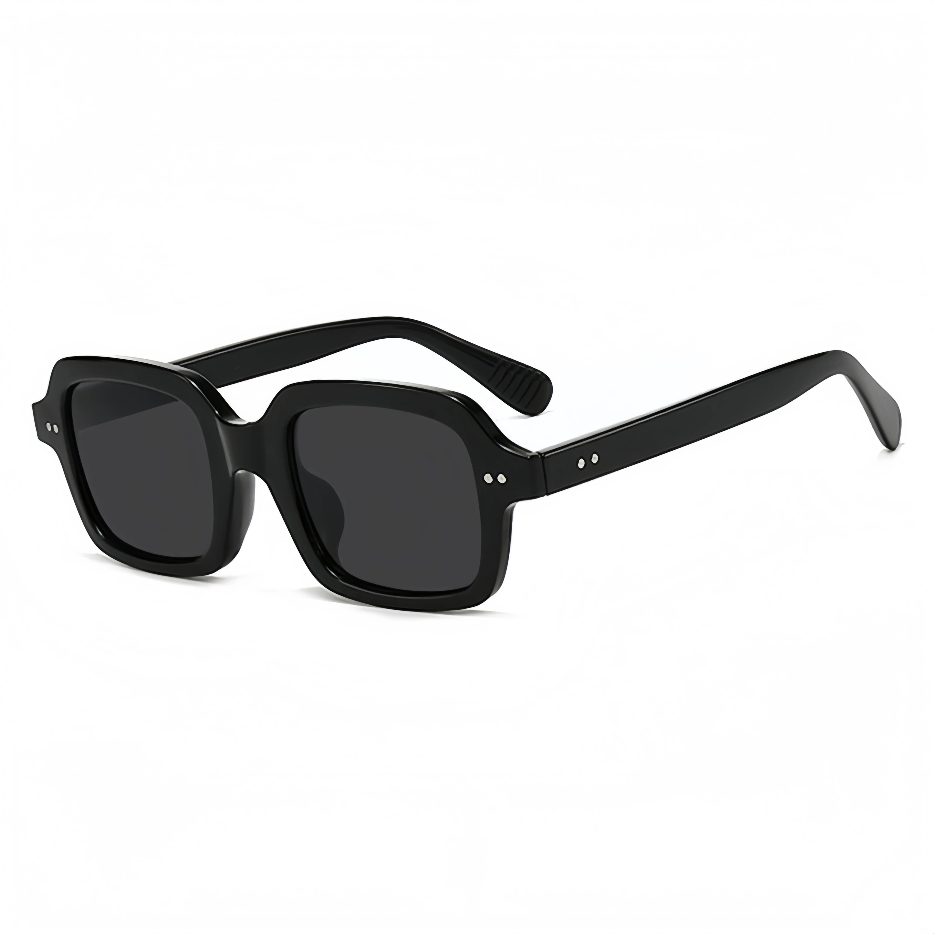 

European and American Fashion Versatile Rice Stud Square Glasses for Men and Women Street Style Decorative Sunglasses