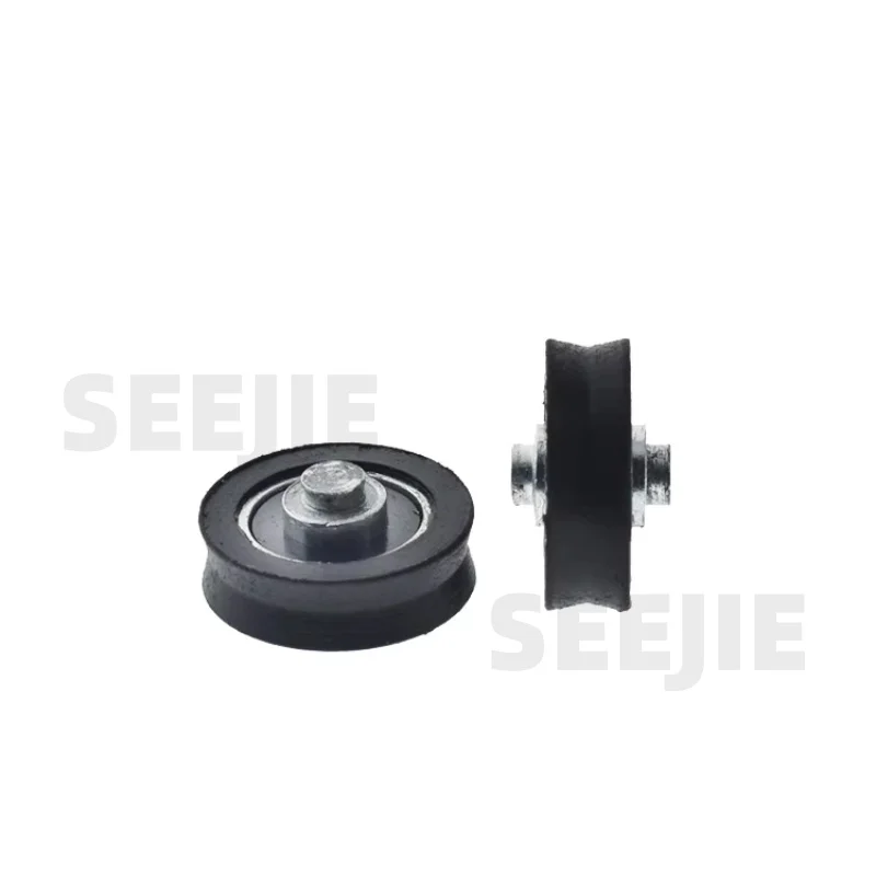 8Pcs  6x21x8mm door and window pulley V groove wheel nylon plastic wheel belt shaft rod shaft bearing wheel