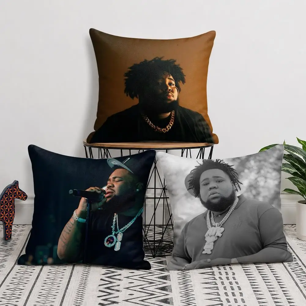 Rapper R-Rod Wave Cushion Cover Double-Sided Plush Sofa Cushion Covers Organic Breathable Invisible Zipper