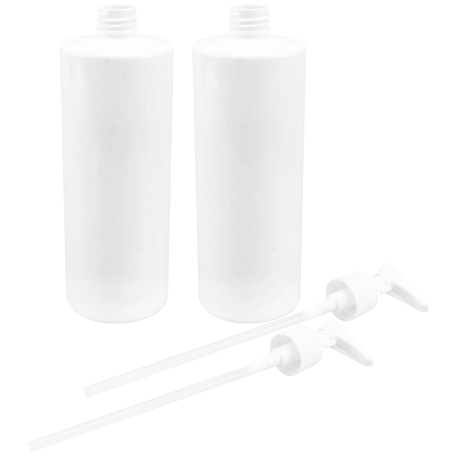 

2Pcs 500ml Empty Transparent Plastic Bottle for Shampoo Lotion Bodywash Leakproof Home Storage Random Pump Head Color