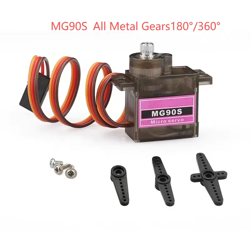 1-50Pcs MG90S Metal Gear Servo 9g 180/360 Degree SG90 Upgrade RC Micro Servo Motor for Helicopter Plane Boat Car Robot Trex 450
