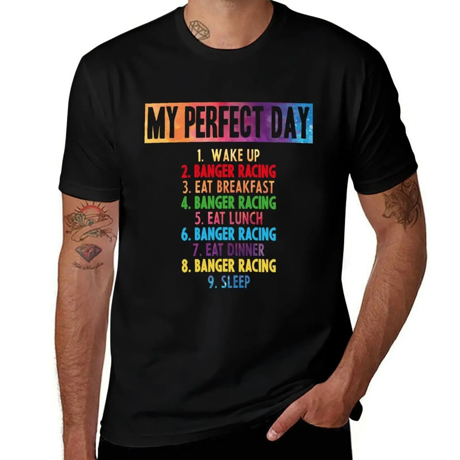 

My perfect Banger Racing day T-Shirt football t shirt Funny t-shirt designer t shirt men