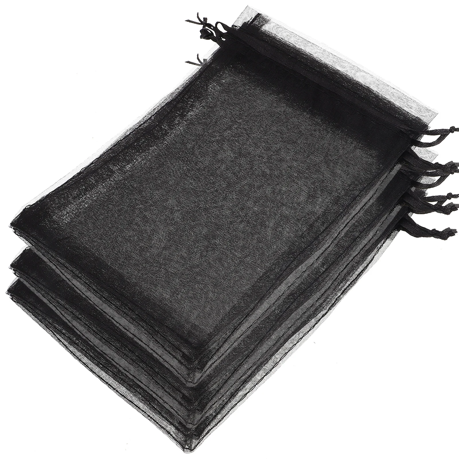 

50pcs Mesh Bags 18x13cm Tulle Pouches Drawstring Closure Bulk Gift Favor Bags Goodie Sacks Wedding Party Packaging