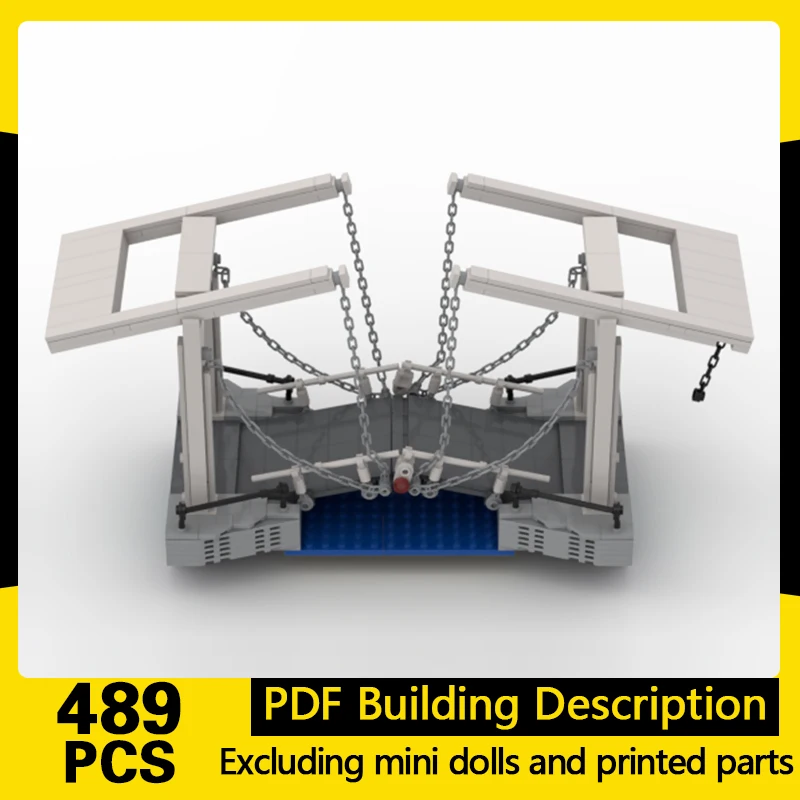 

City Street View Model MOC Building Bricks Functional Canal Drawbridge Modular Technology Gifts Holiday Assemble Children Toys