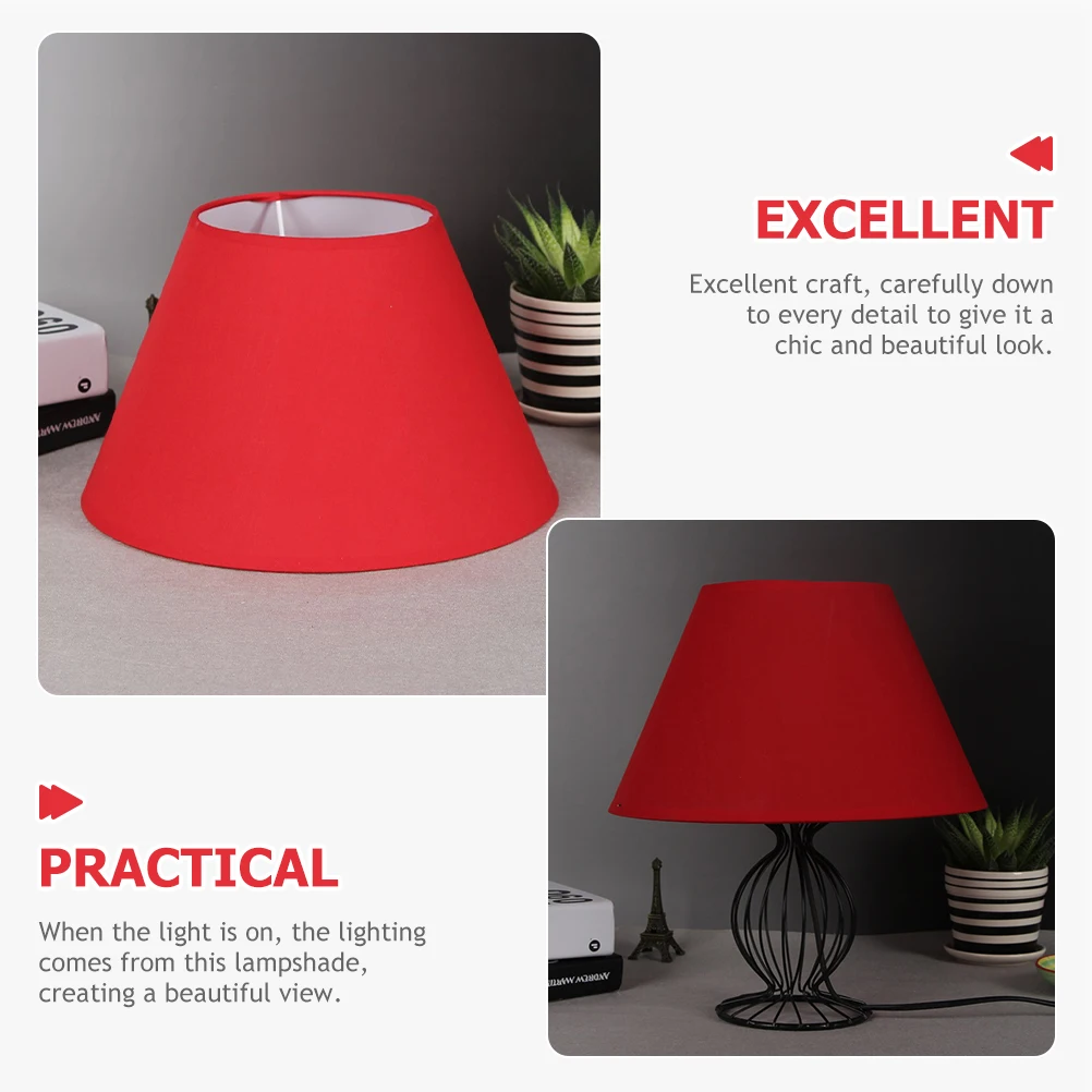 

TC Cloth Small Wall Light Shade Desk Cover PVC Board Vintage Style Lighting Accessories Drum Shade Wall Supply