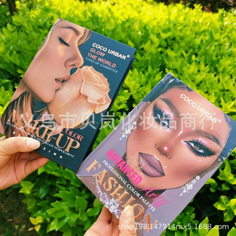 Paleta de sombras de ojos de 48 colores, Kit de sombras de ojos profesionales de larga duración con brillo metálico mate para libro de maquillaje de escenario