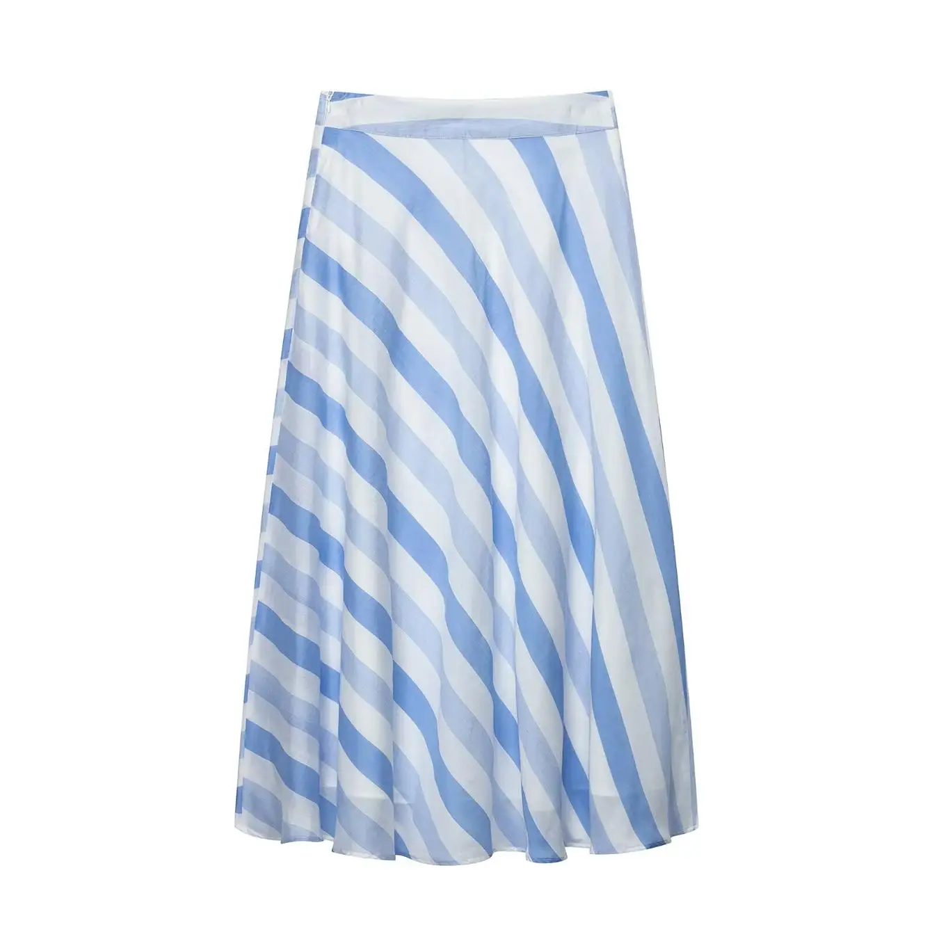 Eleganter gestreifter Rock für Damen, kontrastierende Farben, schicker, lässiger A-Linien-Rock, 2026 Sommermode, Urlaubsröcke, neu, Vintage – Detail 3