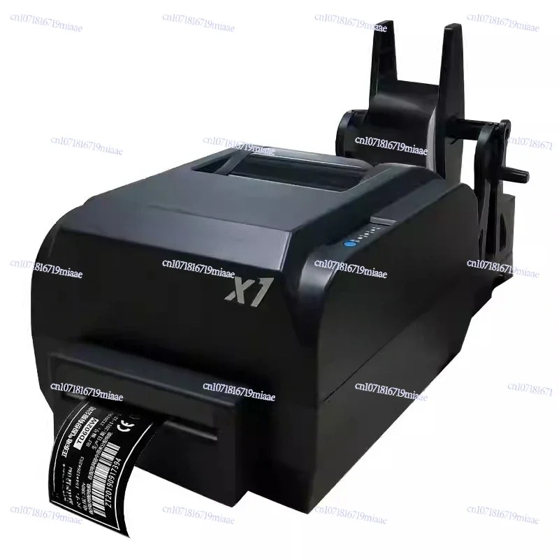Transparent Label Barcode Printer 108mm Print For POS Logistic Jewelry Retail 150mm/S Thermal Transfer Ribbon Printer