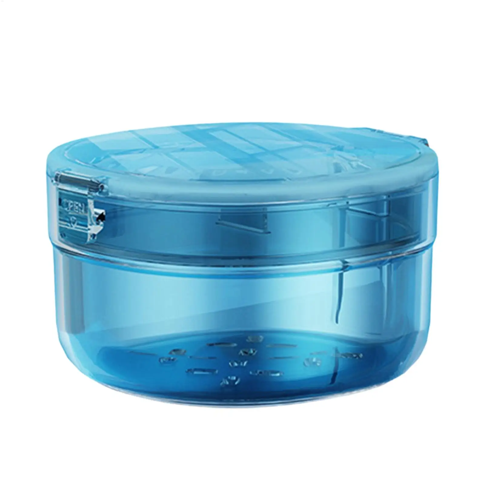 Tooth Box Denture Bath Case Portable Slim Leak Proof Soaking Container for Soaking Cleaning Rinsing Travel Bathroom Man Woman