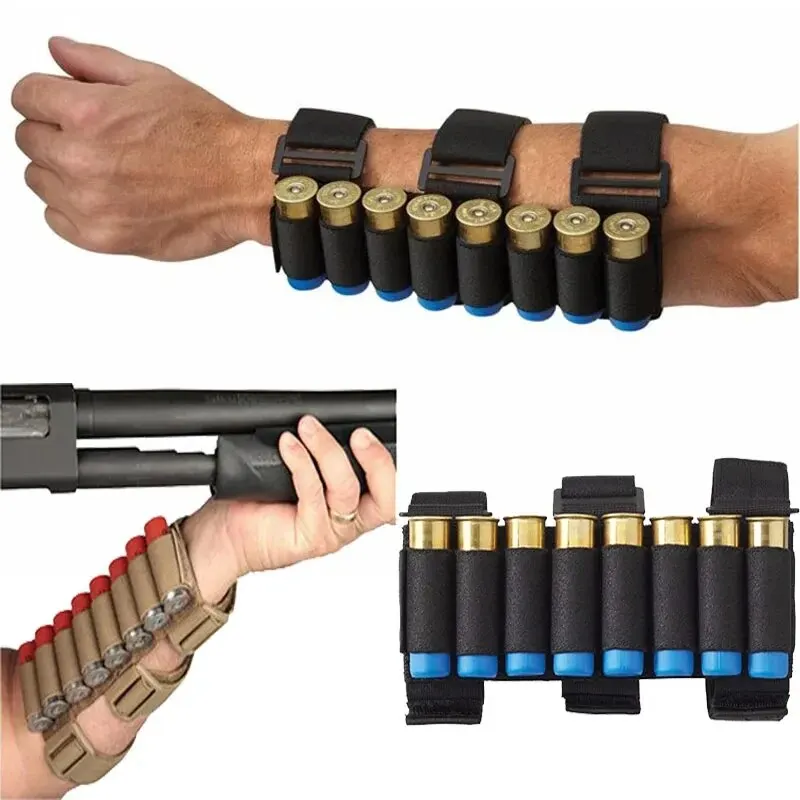 Hunting Ammo Carrier Molle Shell Pouch Shotgun Bullet Holder Rifle Cartridge 8 Round EDC Tactical Removable Arm Bullet Bag