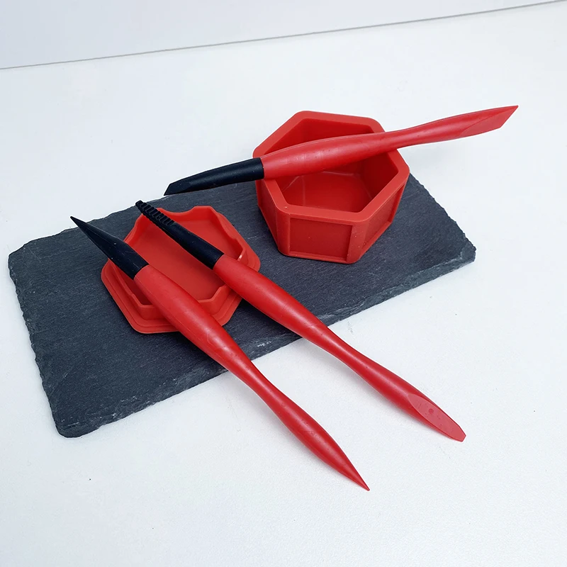 مجموعة فرش غراء السيليكون الاحترافية - أدوات يدوية لأعمال النجارة، مجموعة مكونة من 4 قطع