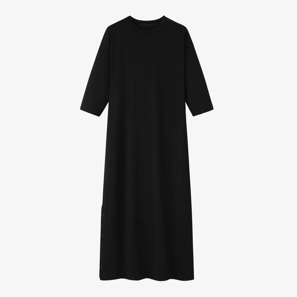 Oversized Loose T-Shirt Dress with V-Neck Tee and Skirt Set for Women