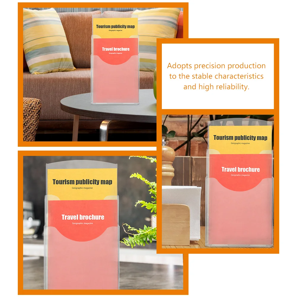 2 قطعة طبقتين شفافة الحائط منظم المستندات حامل الملفات لمكتب تخزين الرف عرض موقف كتيبات #1