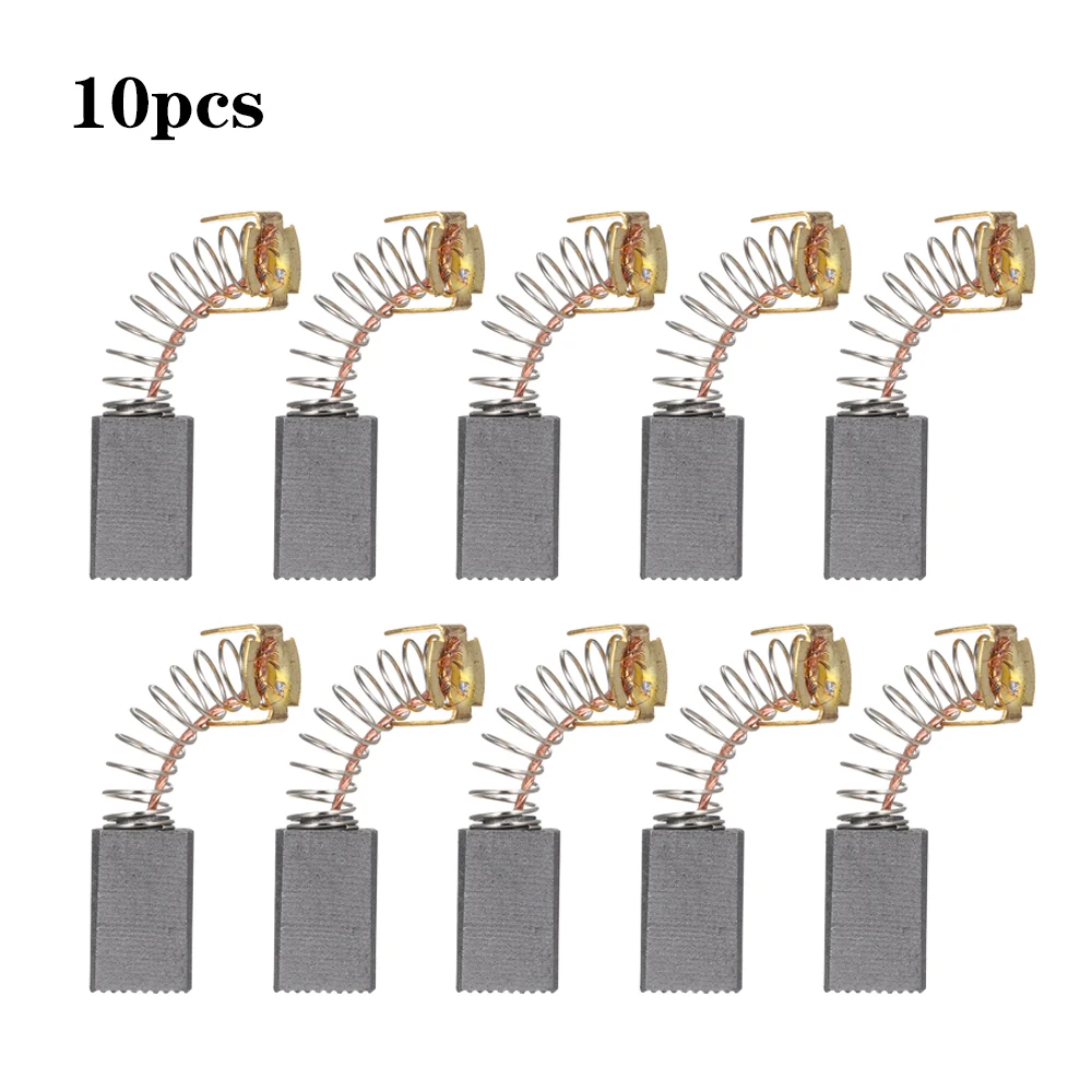 10PCS Mini Black Carbon Motor Brushes Replacement Spare Parts with 25mm Spring Copper for Generic Electric Drill Mill Machine