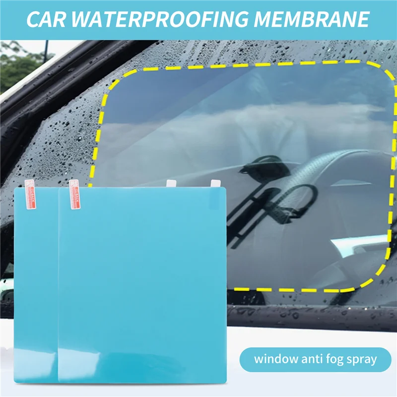 4 pezzi pellicola per specchietto retrovisore per auto pellicola antiriflesso per specchietto laterale per auto pellicola nano anti-fog pioggia protezione membrana impermeabile retrovisore per auto