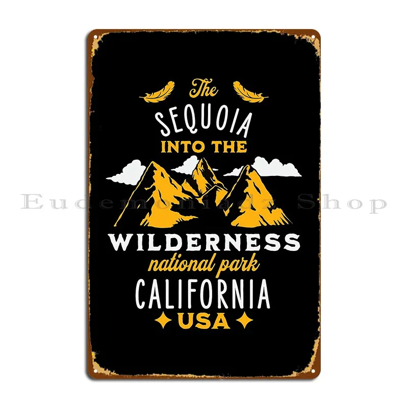 Sequoia National Park Metal Sign Poster Pub Wall Cave Designing Personalized Wall Cave Tin Sign Poster