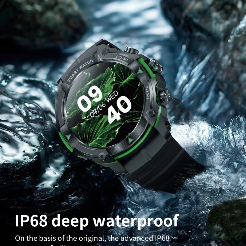 Bluetooth Call Outdoor SmartWatch sportowy mężczyzn ogląda nocny Monitor pracy serca krokomierz tlenu we krwi wodoodporny zegarek ze zdrowiem