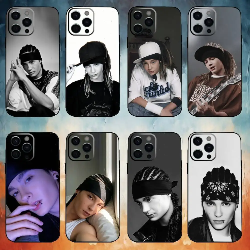 Singer T-Tom Kaulitz  Phone Case For iPhone 17,16,15,14,13,12,11 Plus,Pro Max,Soft Silicone Black Cover