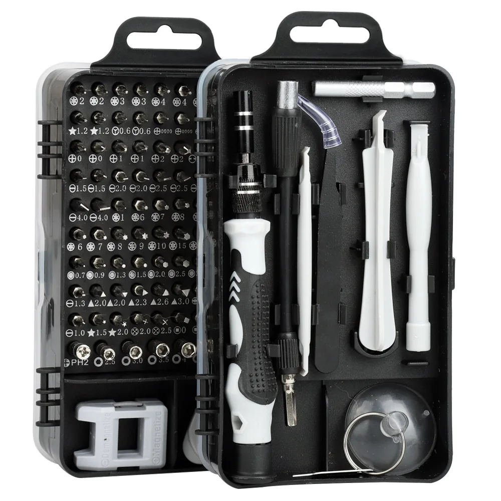 115 in 1  Professional Multi Bit Screwdriver Set Laptop Computer Computer PC Mobile Phone Device DIY Repair Tool Kit