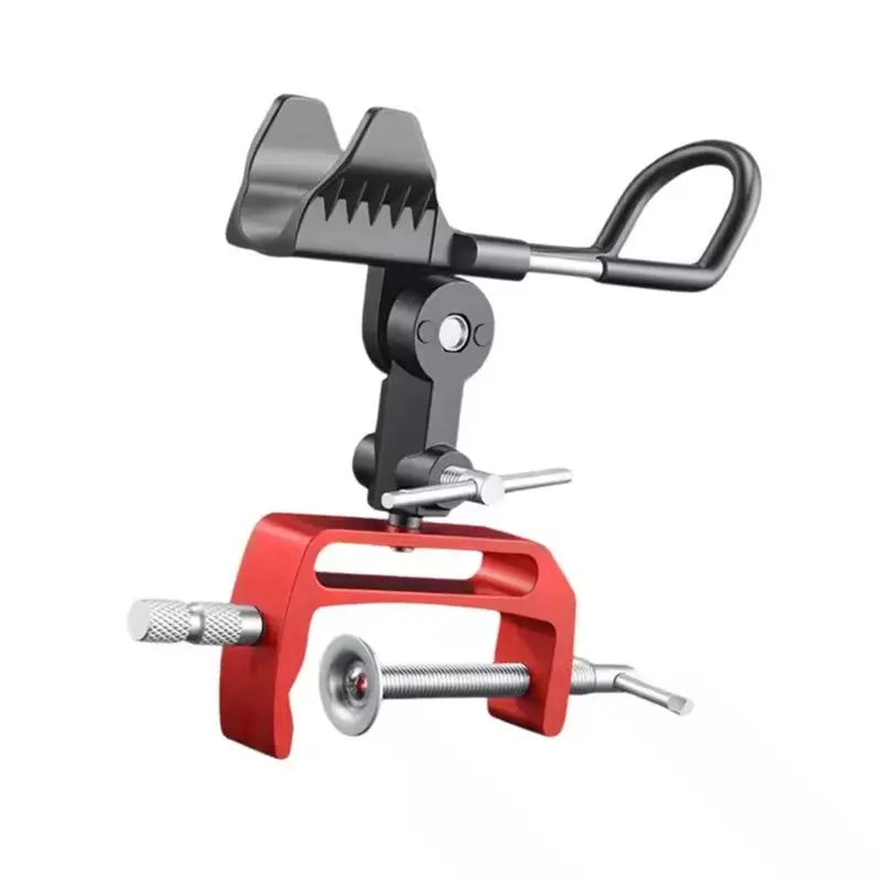 

A79E-Aluminum Alloy Boat Fishing Rod Holder 360° Adjustment For Yacht, Rail Mount Dual-Use Stand