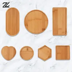 Wooden Soap Dispenser Tray Vanity Countertop Bottles Organizer Holder Round Square Candles Jewelry Storage Tray For Bathroom