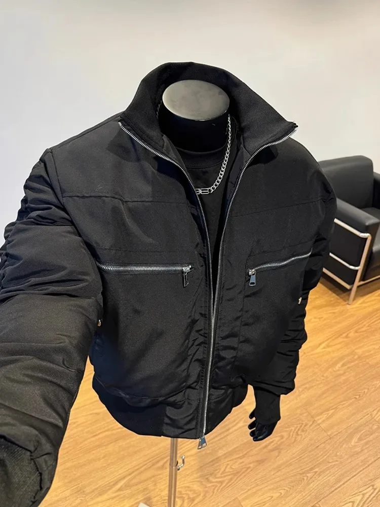 

American Sle ort Blade Corridor Jaet Men's Autumn Winter Cleanfit Trendy Pilot Coat High-End Cotton Clothes