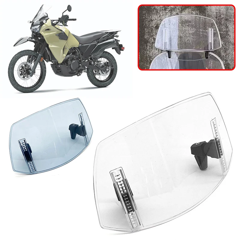 For Kawasaki KLR 650 2020 2021 2022 2023 KLR-650 Motorcycle Windshield Extension Adjustable Spoiler Deflector KLR650 Accessories