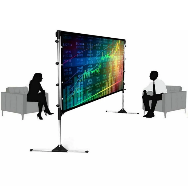 Outdoor portable projector stand curtain, crease-free curtain