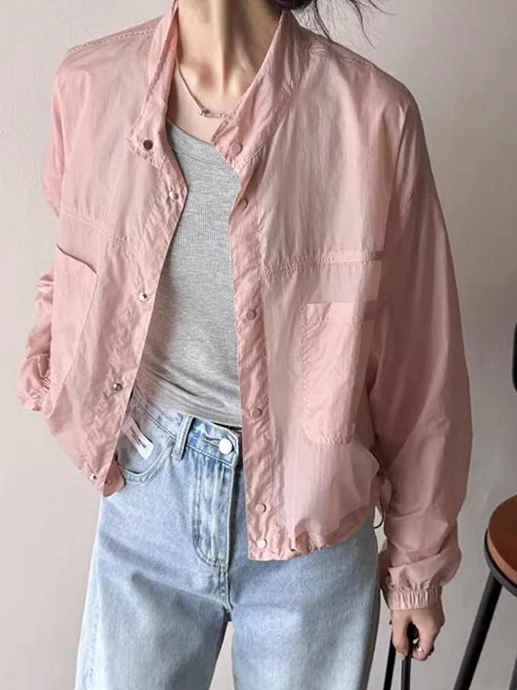 

Faionable High-End Sun Protection irt Casual Chic Long Sve Chiffon Top Age-Defng Breathable Comfortable Women's Wear