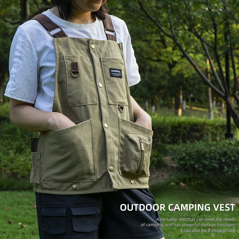 Apron Outdoor Camping Vest Camping Men Women\'s Leisure Multi-Functional Apron Fishing Camera Vest Coat Camping Equipment