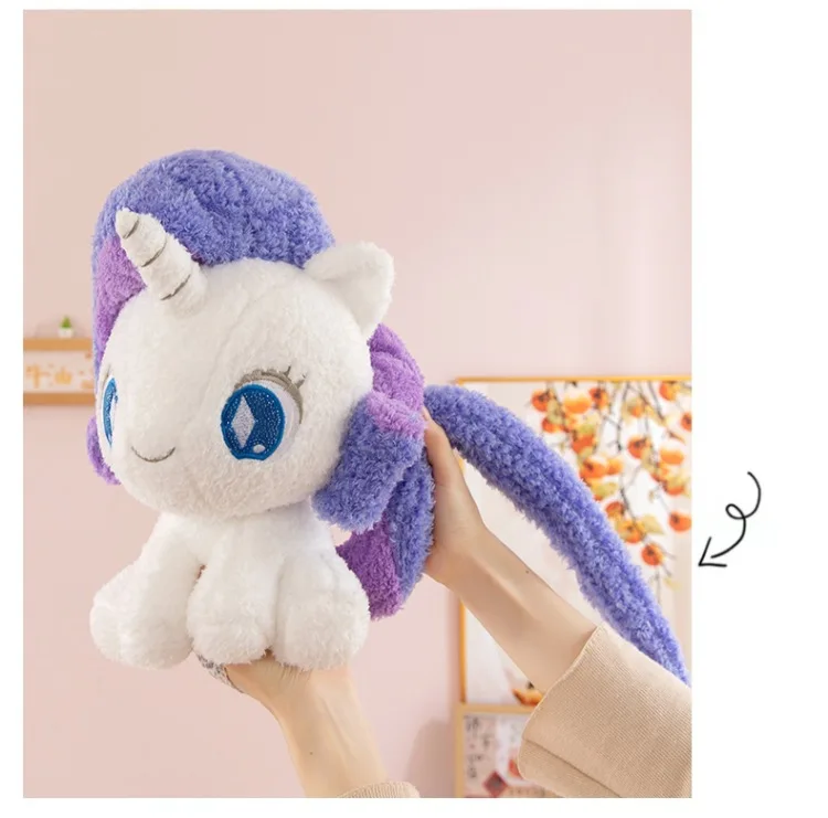 28/36cm Neue My Little Pony Q-Version Plüsch-Sitzpuppen Spielzeug Anime-Figuren Twilight Sparkle Rainbow Dash Applejack Puppen – Detail 15