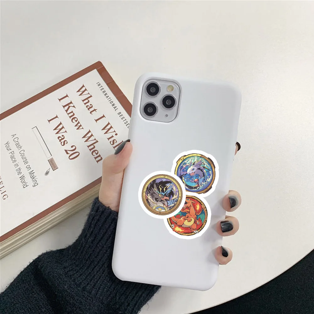 60 Buah Stiker Lambang Pokemon Dekorasi Cangkir Anime Kartun Lucu Stiker Tahan Air Kawaii Multifungsi Hadiah Liburan