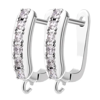 Juya DIY 18 K Altın Gümüş Kaplama Küpe Armatürleri Temel Raptiye Dikişler Anti-Alerji kanca küpeler Klipsler Aksesuarları Malzemeleri