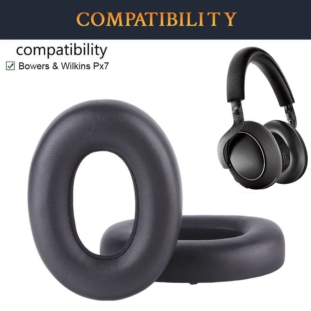 1 пара сменных амбушюр из протеиновой кожи/ледяного шелка/овчины для наушников Bowers и Wilkins Px7 Over Ear BT