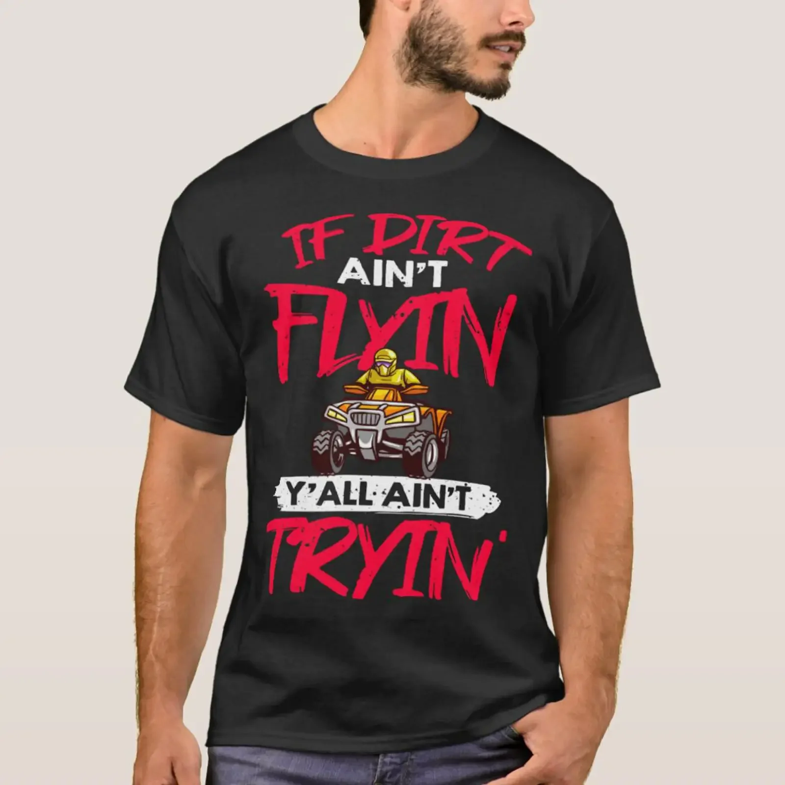 ATV Four Wheeler Quad Bike Off road Vehicle T Shirt vintage Washed Slightly fashion streetwear Top For Everyday Wear graphic