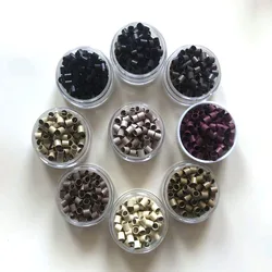 4.0x3.6x4.0mm Straight Copper Ring Mini locks of Micro Ring Beads For I tip Hair Extension 200pcs/lot 9 Colors Optional