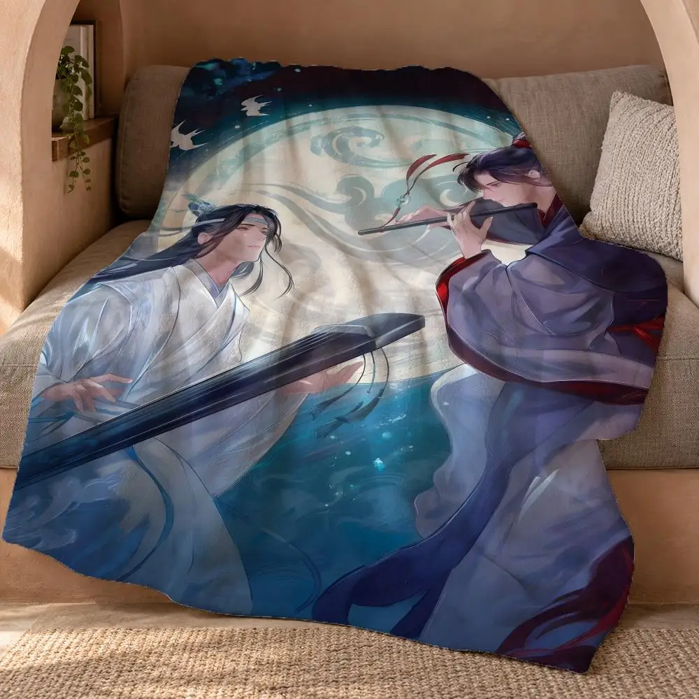 Grandmaster Of Demonic Cultivation Throw Double Sided Flannel Throw Blanket Soft Travel Camping Sofa Bed Home